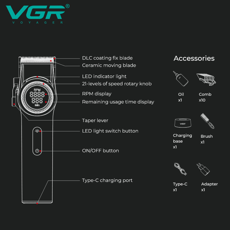 vgr-v-001-professional-hair-clipper photo 3